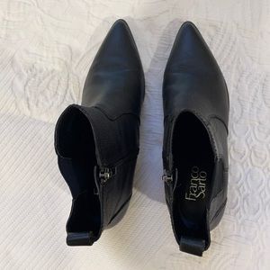 Franco Sarto-leather-black boots 7.5
